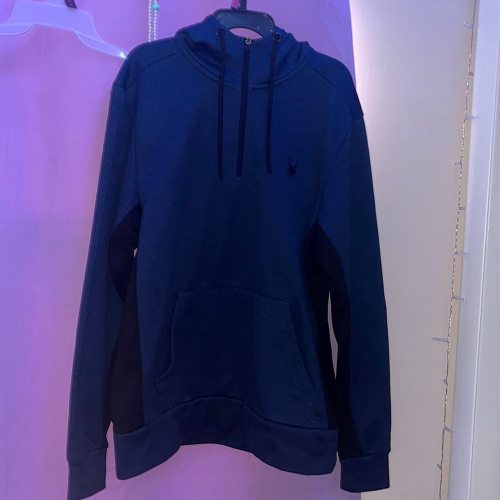 Blue and black means active wear medium . Brand is spyder active.